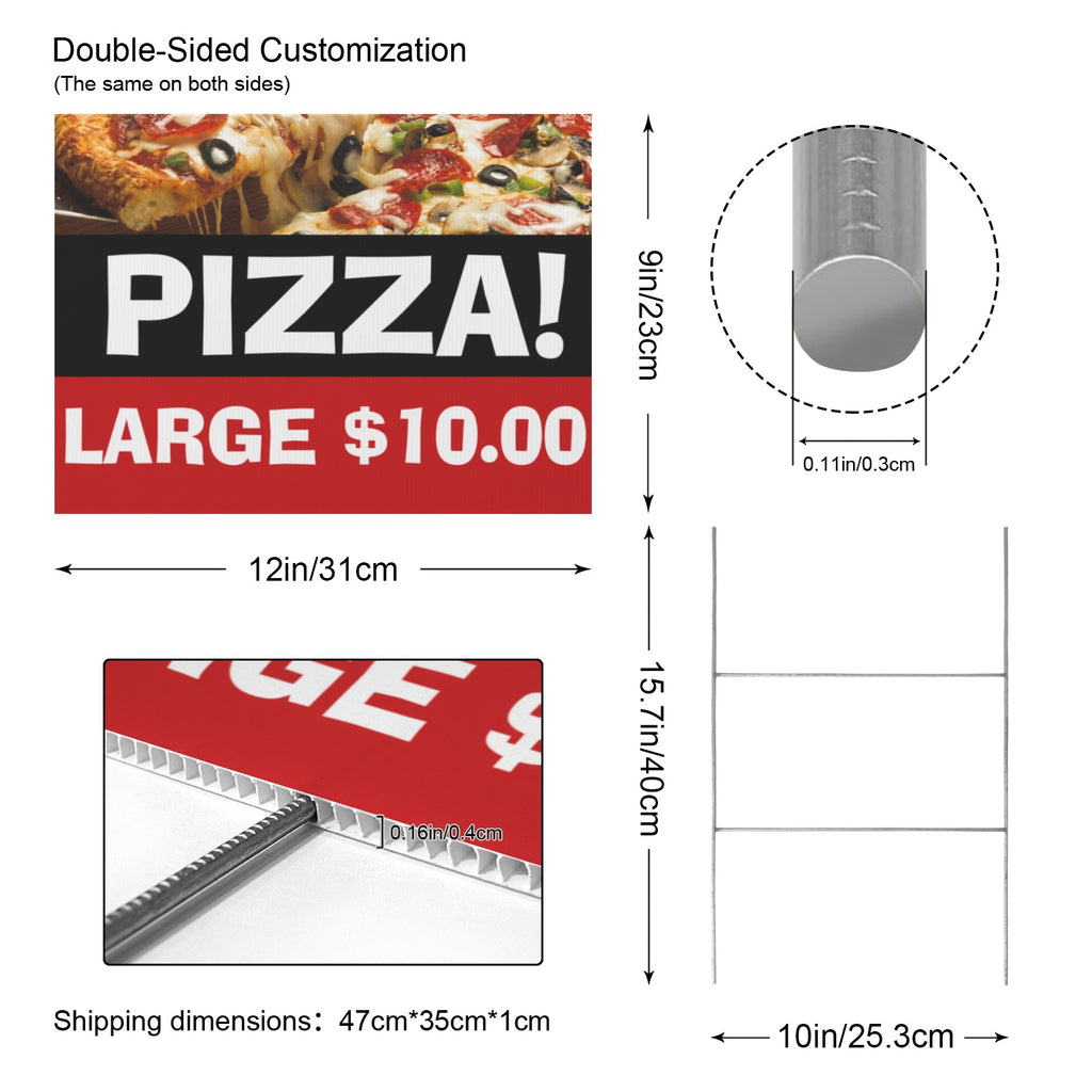 Pizza Sale 12 x 9 in House Sign