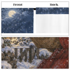 Nast Santa Snowy Night 52 x 84 in Window Curtain Set