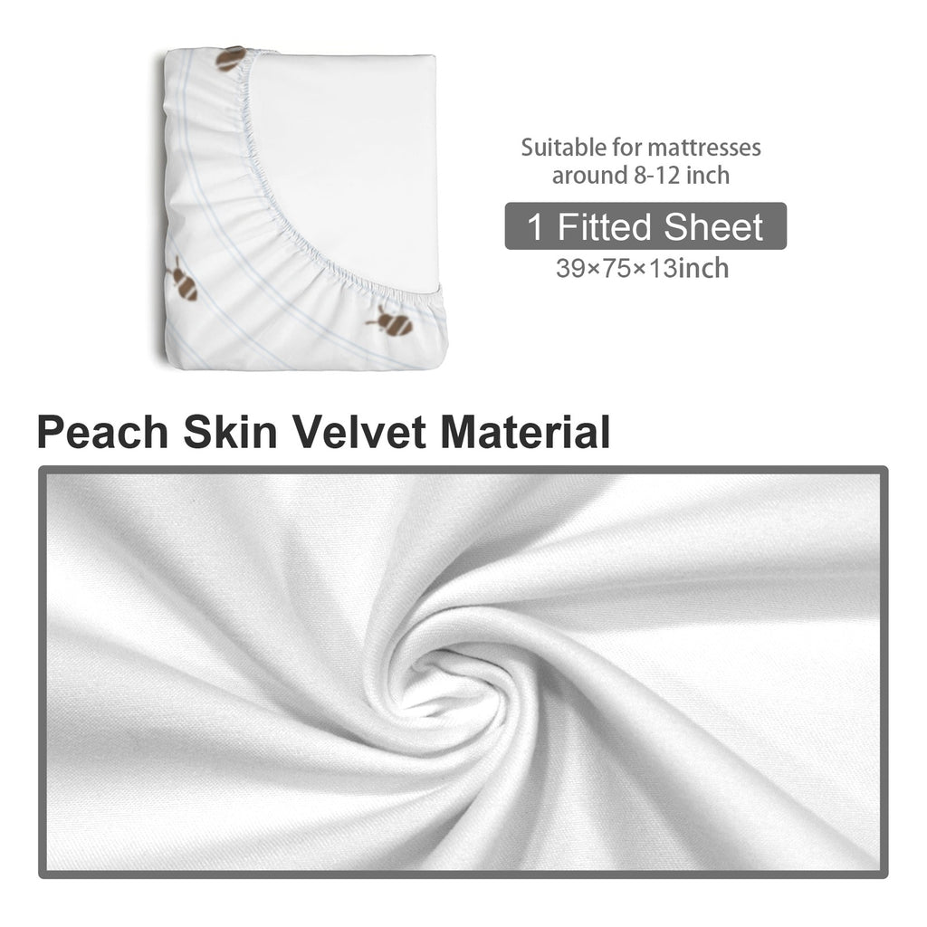 Apartment Reset Checker Fitted Sheet 39x75x13inch (QUE)
