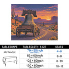 Liberty Bell Desert 178cm x 140cm Rectangular Tablecloth 70x55inch (QUE)
