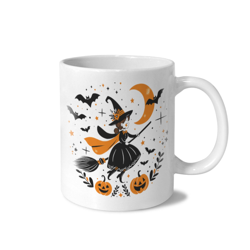 Witch's Moonlit Garden 11 oz White Ceramic Mug
