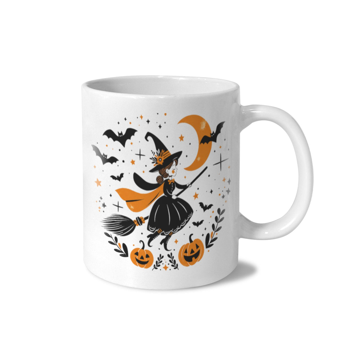 Witch's Moonlit Garden 11 oz White Ceramic Mug