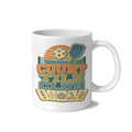 Court Tile Club 11 oz White Ceramic Mug
