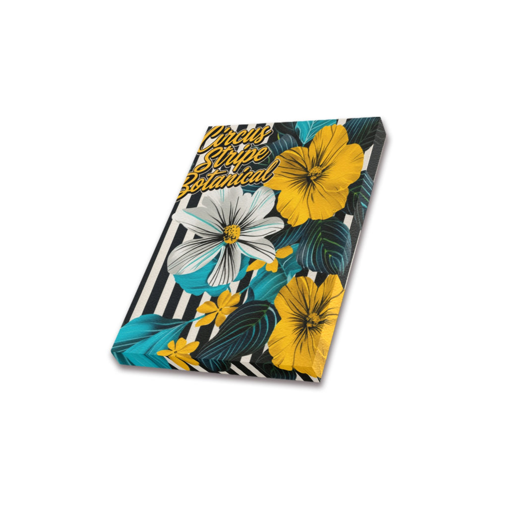 Circus Stripe Botanical Frame Canvas Print 8"x10"