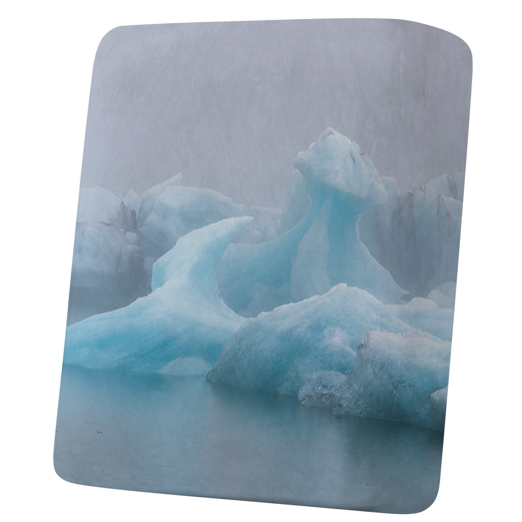 Misty Blue Marble Mineral 25 x 27.5 x 8 in Sofa Cushion Cover