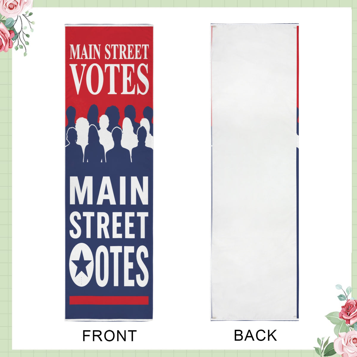 Main Street Votes 12 x 40 in Polyester Peach Skin Tapestry