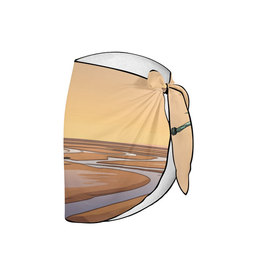 Statue of Liberty Salt Marsh Beach Sarong Wrap (QUE)