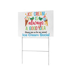 Ice Cream Social 12 x 9 in House Sign