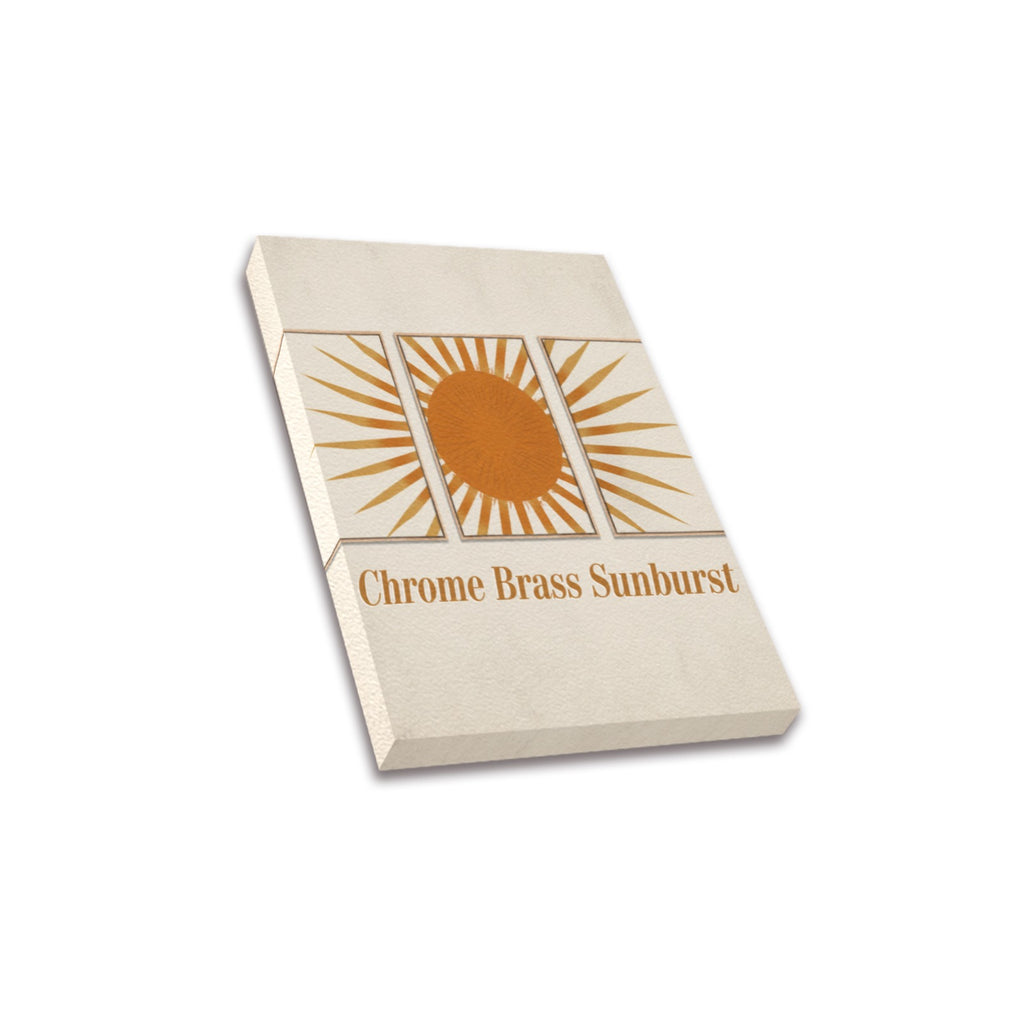 Chrome Brass Sunburst Frame Canvas Print 8"x10"