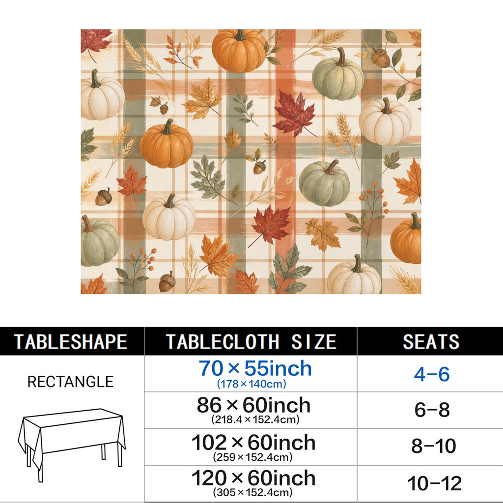 Farmhouse 178cm x 140cm Rectangular Tablecloth 70x55inch (QUE)