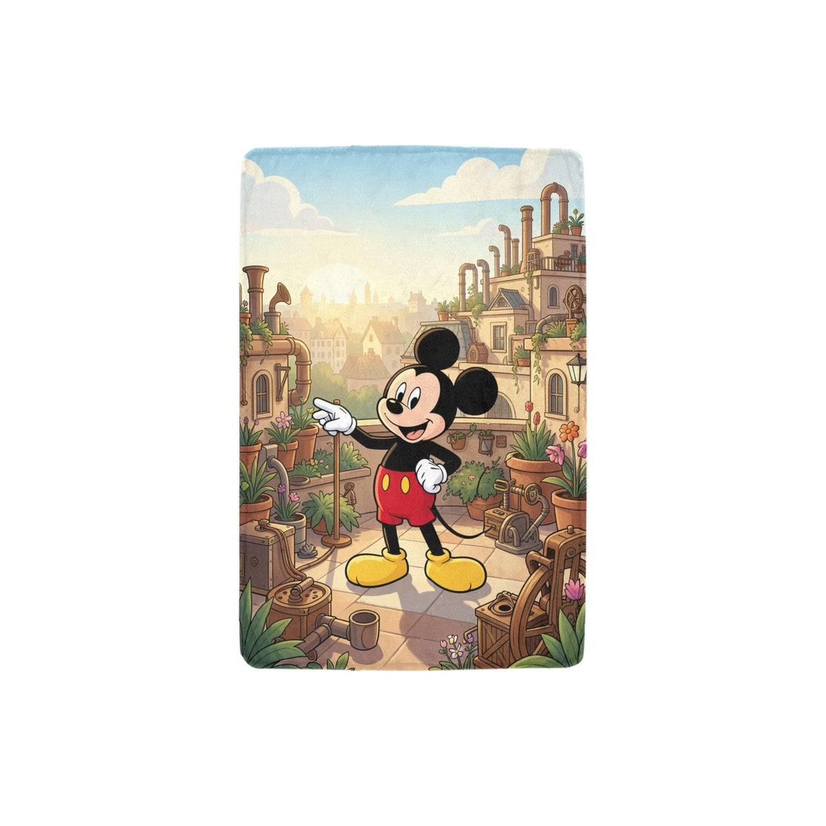 Mickey Mouse Rooftop Orchestra 32 x 48 in Micro Fleece Blanket