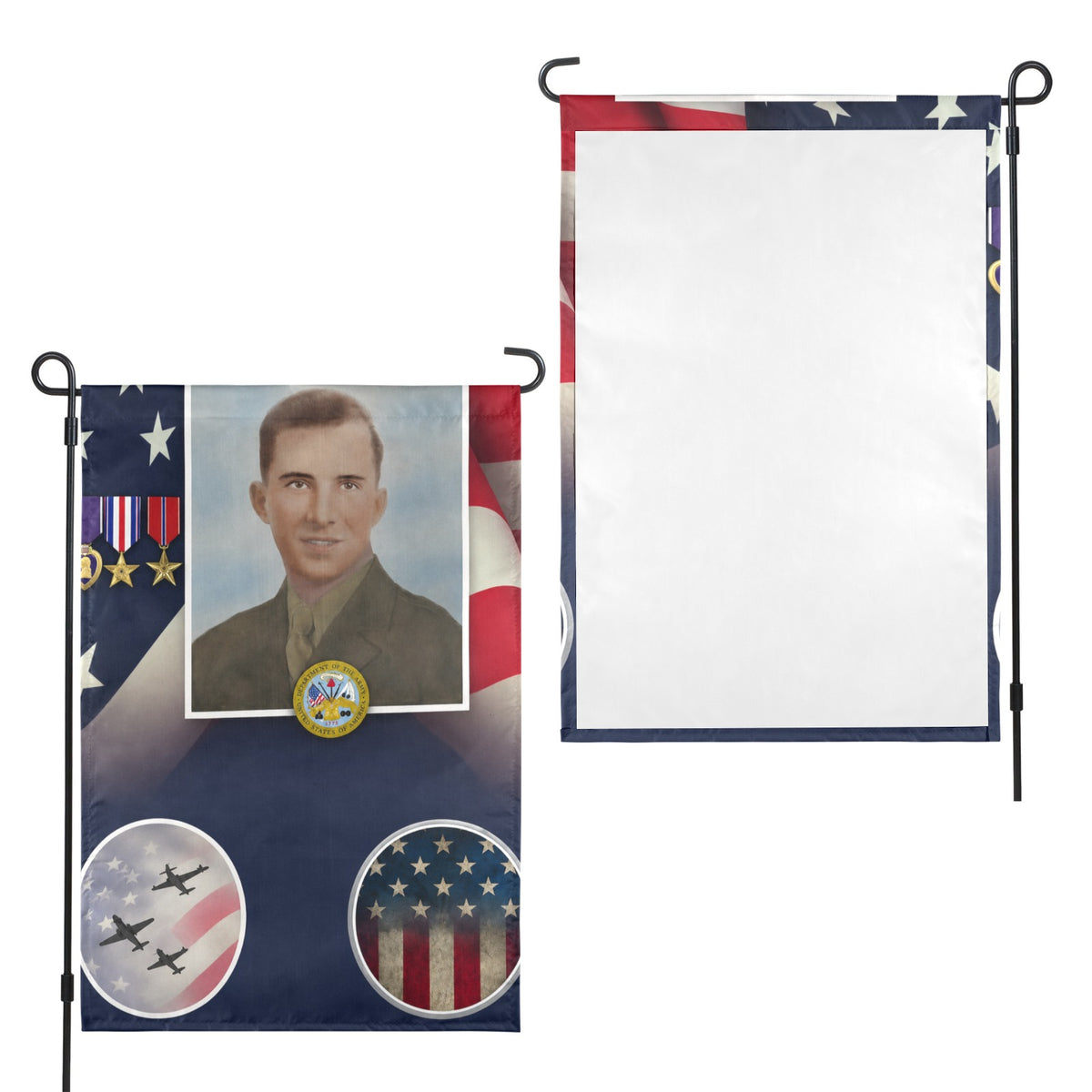Veterans Day front porch salute 12 x 18 in Garden Flag