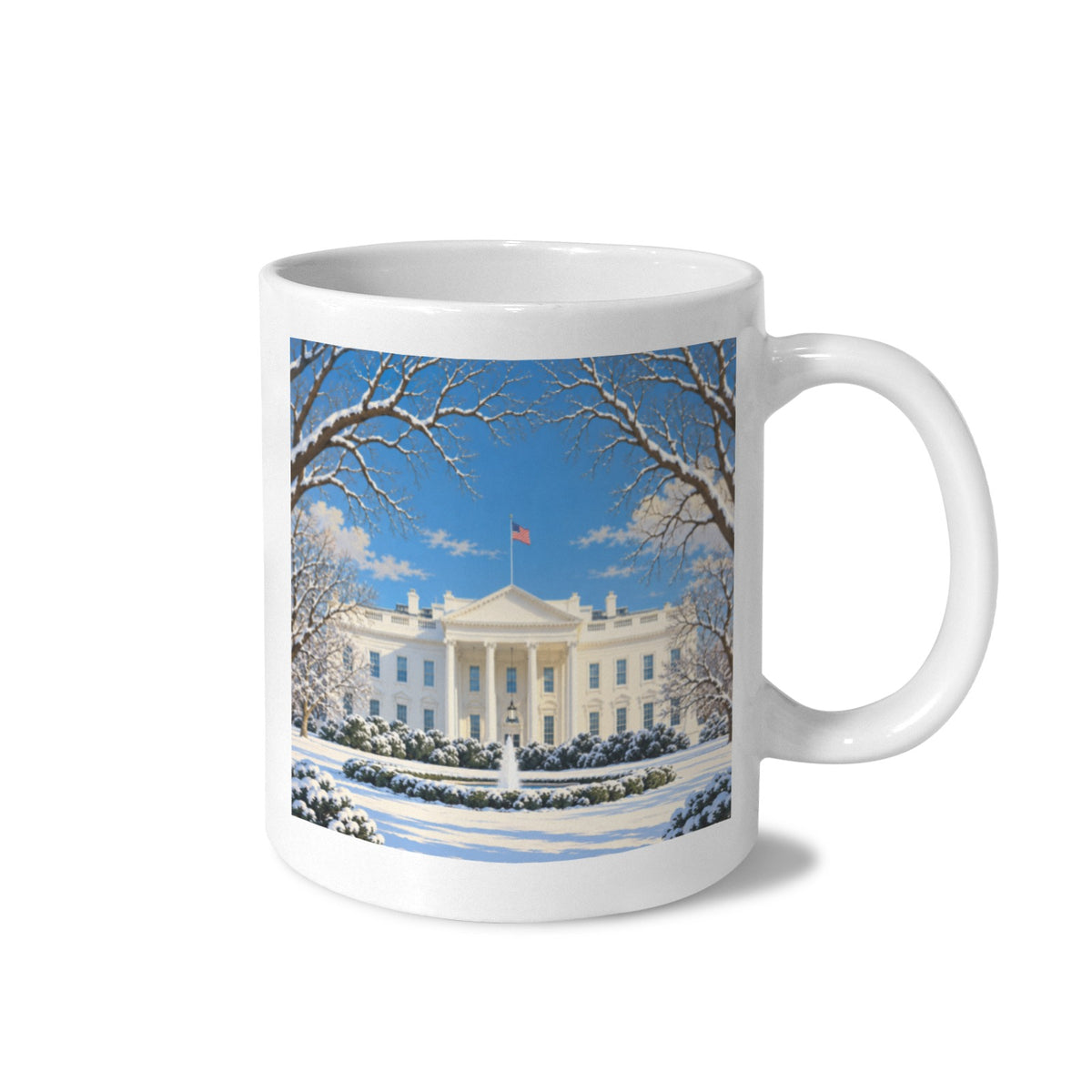 White House Winter Garden 11 oz White Ceramic Mug