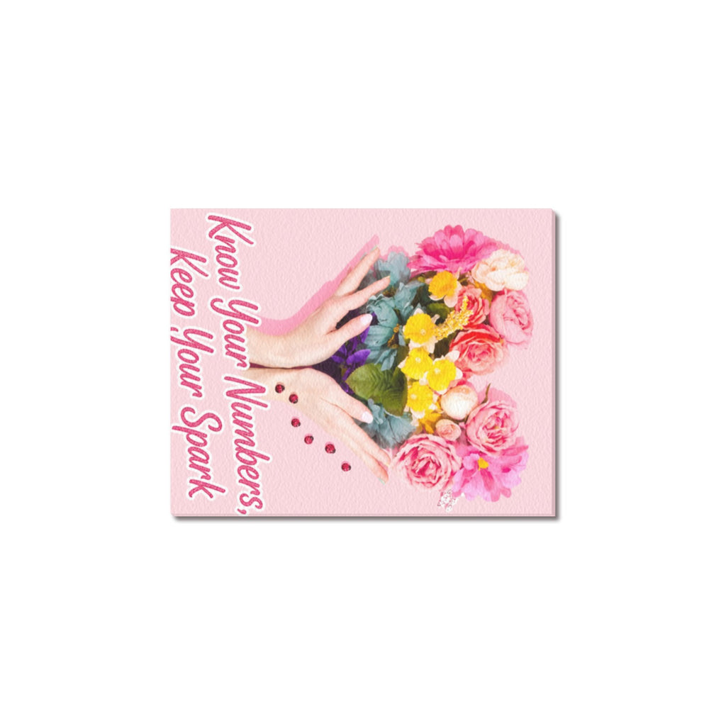 Know Your Numbers, Keep Your Spark Bouquet Frame Canvas Print 8"x10"