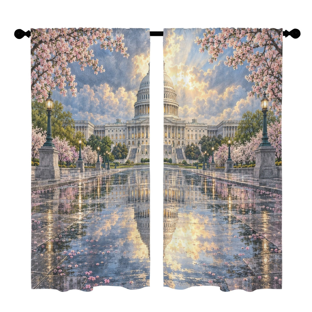 Capitol Reflection After Spring Rain 52 x 84 in Window Curtain Set