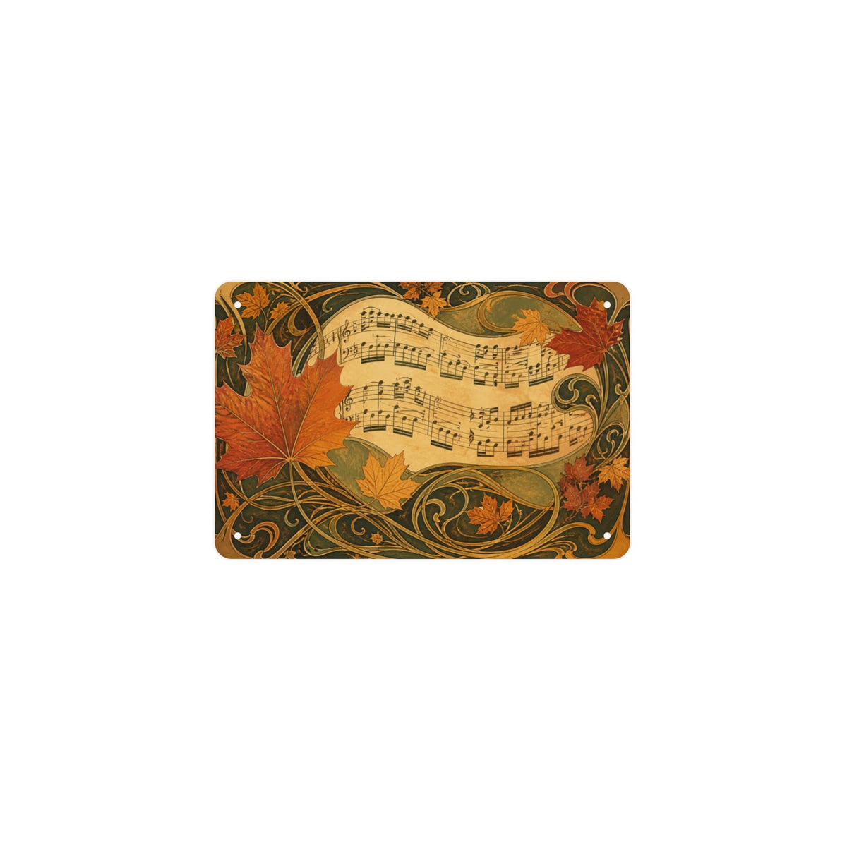 Maple Leaf Rag 12 x 8 in Metal Tin Sign