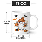 Boo Crew Ghost Trio 11 oz White Ceramic Mug