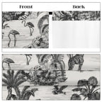 Black White Jungle Animals 52 x 84 in Window Curtain Set