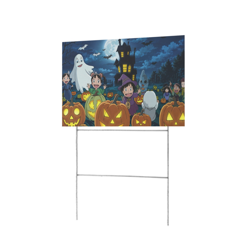 Cheerful Pumpkin Patch 12 x 9 in House Sign