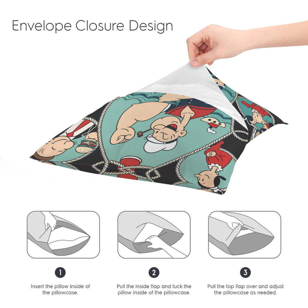 Sailor Comic Panel 16 x 16 in Envelope Pillow Case