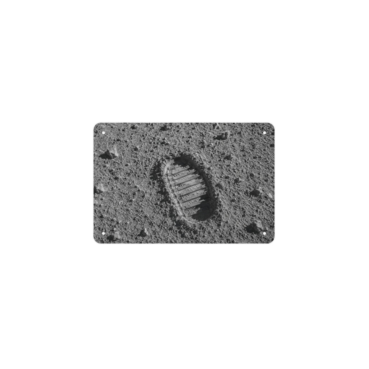 Apollo 11 Bootprint 12 x 8 in Metal Tin Sign