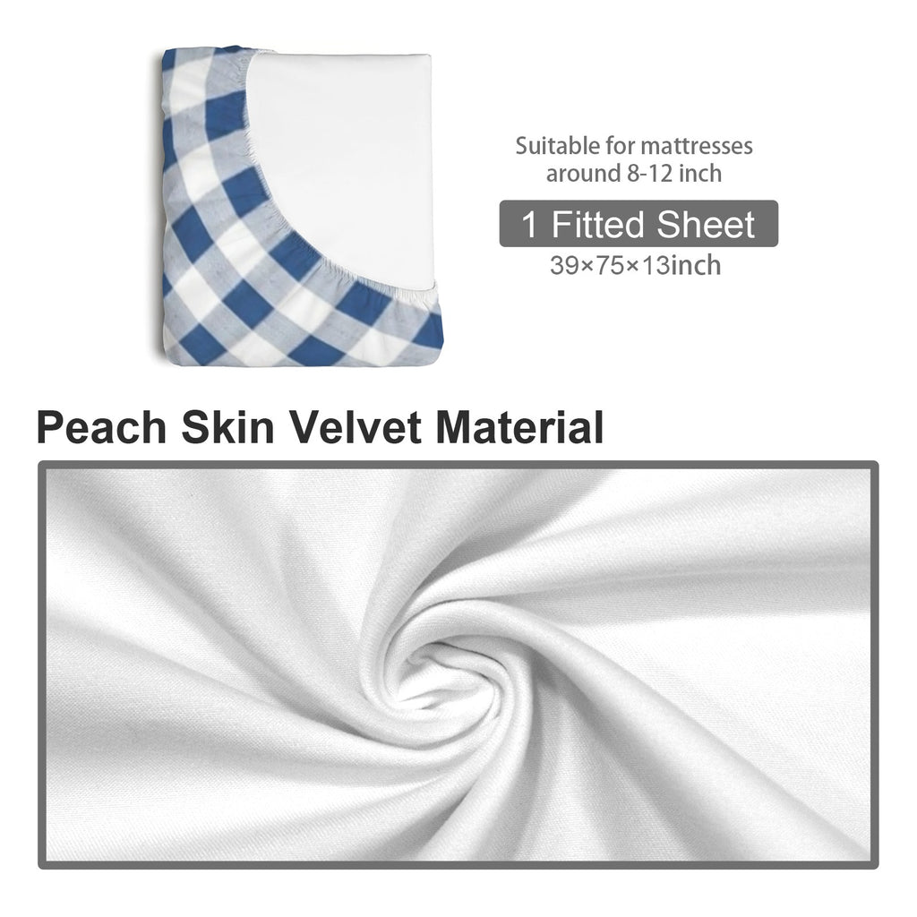 Scallop Spa Stripe Fitted Sheet 39x75x13inch (QUE)