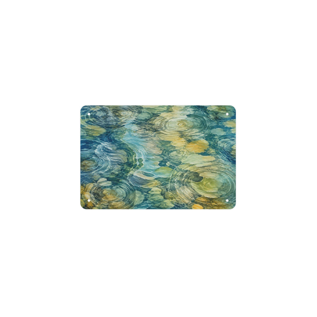 H2O Abstract Ripples 12 x 8 in Metal Tin Sign