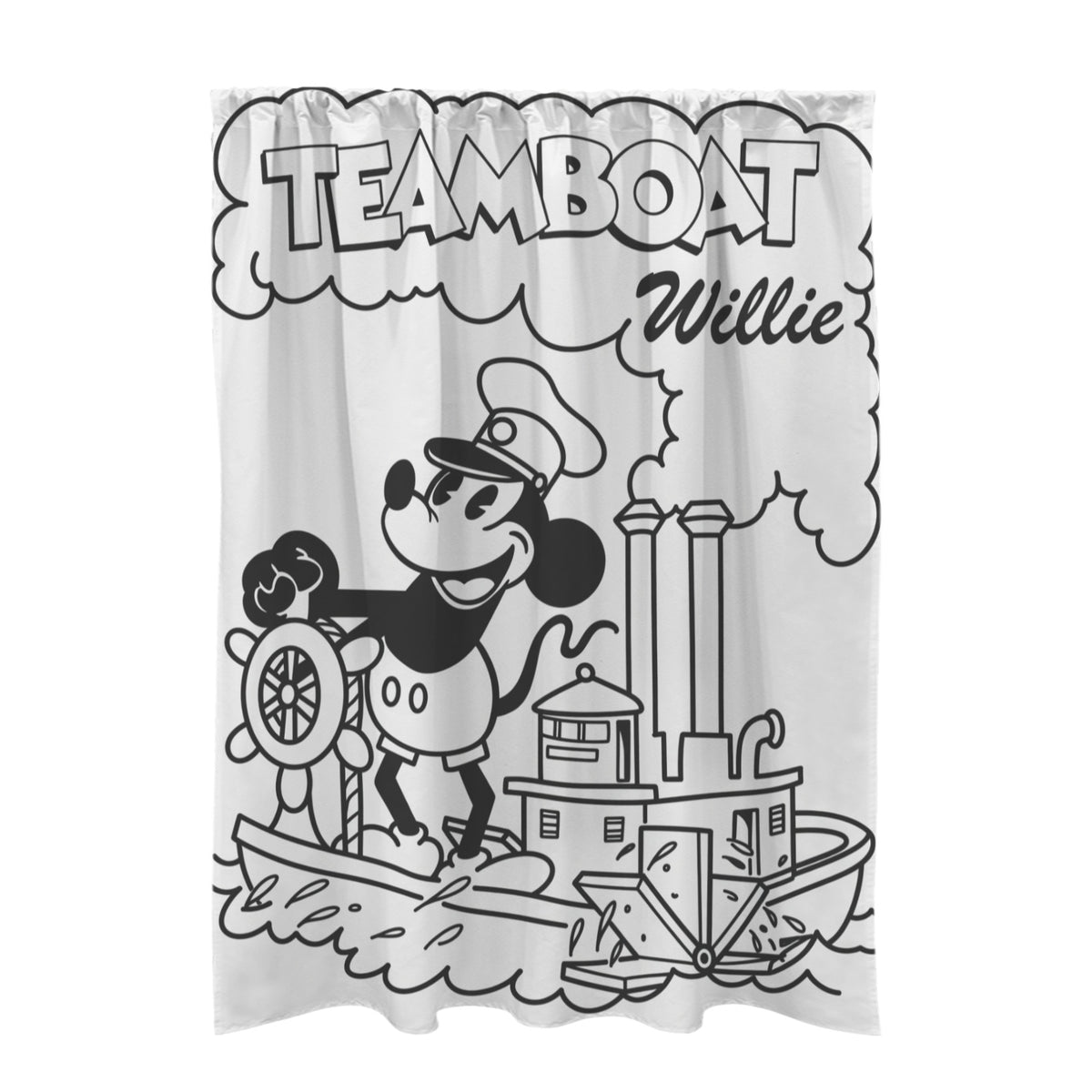 Steamboat Willie River Chase 51 x 72 in Door Curtain (QUE)