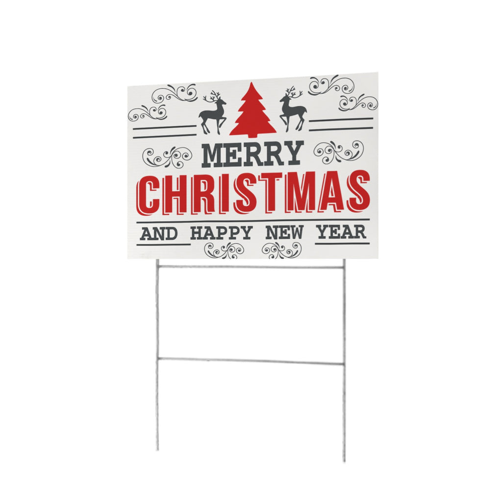 Holiday Evergreen Greeting 12 x 9 in House Sign