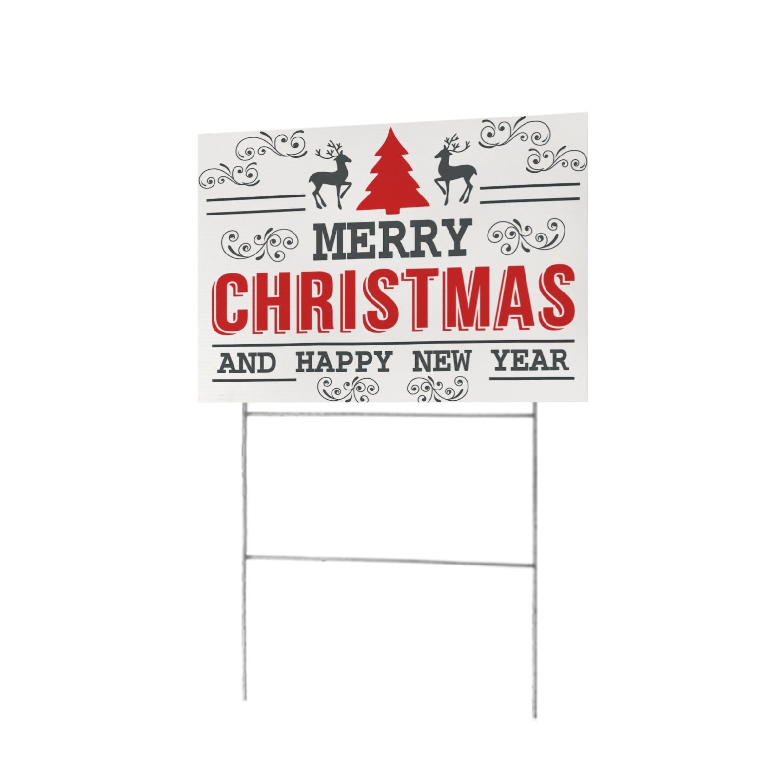 Holiday Evergreen Greeting 12 x 9 in House Sign