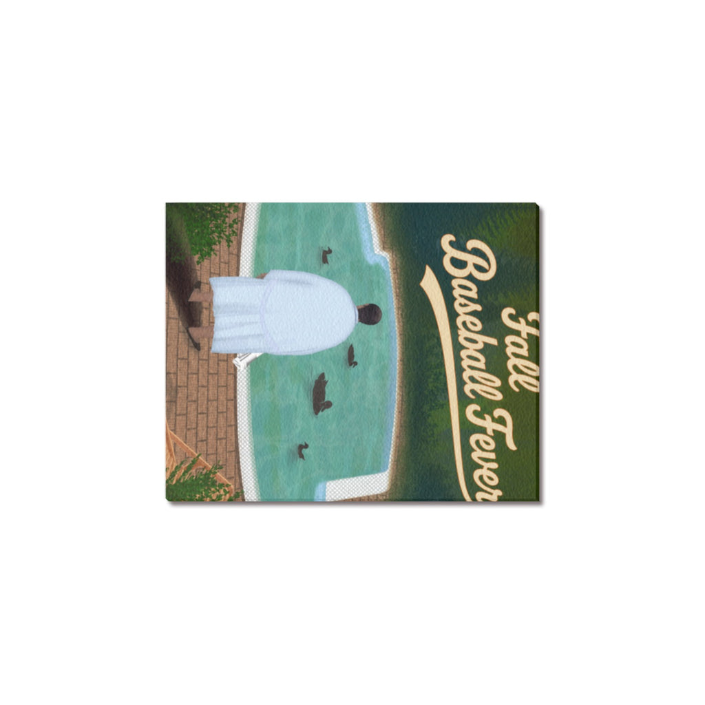 Fall Baseball Fever Pool and Ducks Frame Canvas Print 8"x10"