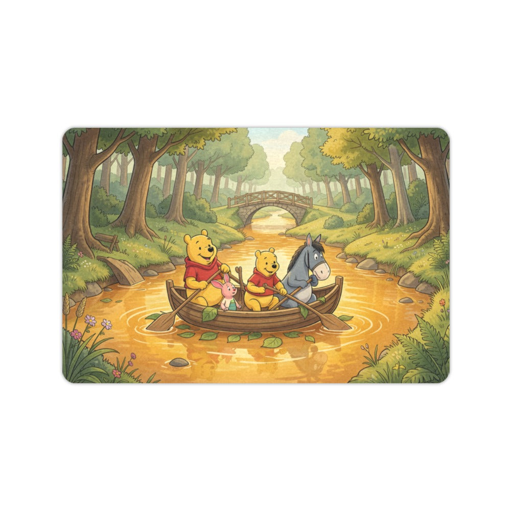 Pooh's Honey Stream Leaf Boat 23.6 x 15.7 in Doormat