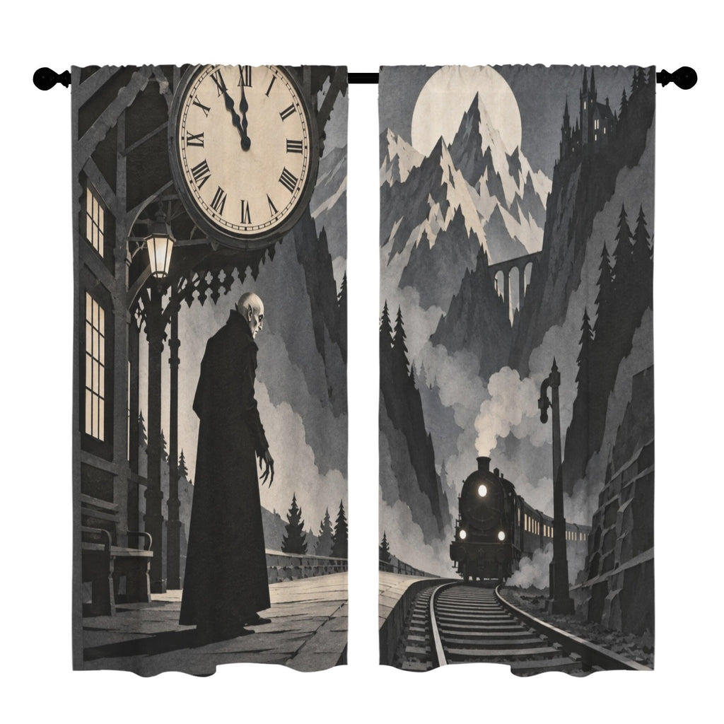 Count Orlok Mountain Rail 52 x 84 in Window Curtain Set
