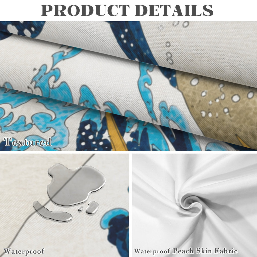 Great Wave 178cm x 140cm Rectangular Tablecloth 70x55inch (QUE)