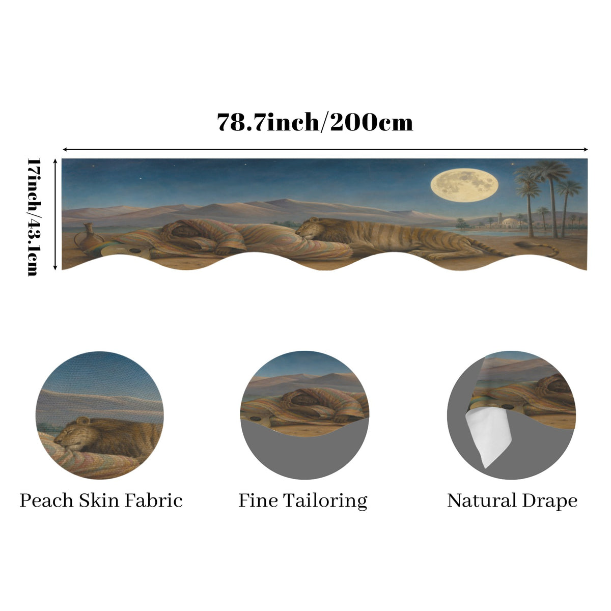 Ochre Desert Moon 200cm x 43.1cm Fireplace Cloth (QUE)