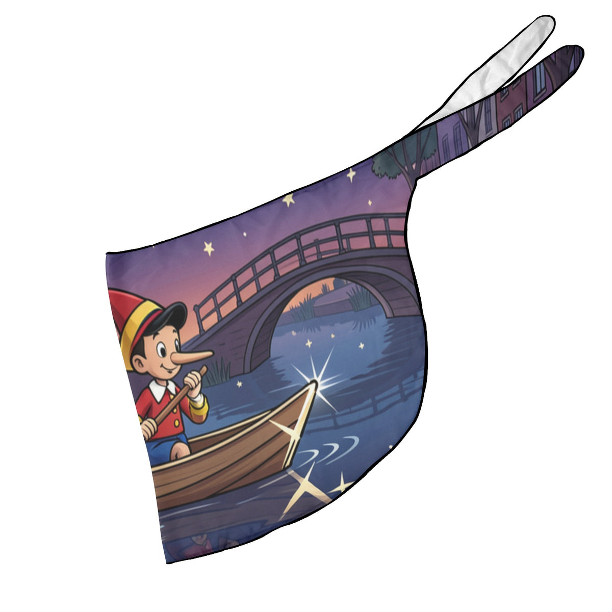 Pinocchio Paper Boat Stars Beach Sarong Wrap (QUE)