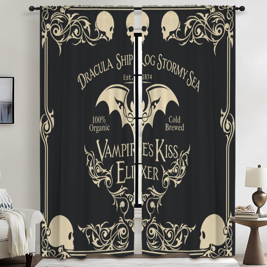 Vampire Elixir Ship Log 52 x 84 in Window Curtain Set