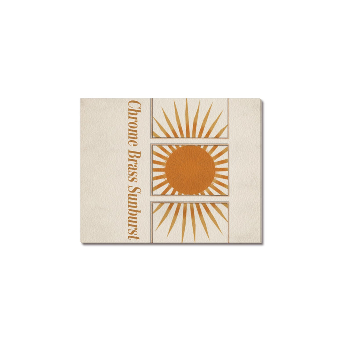 Chrome Brass Sunburst Frame Canvas Print 8"x10"