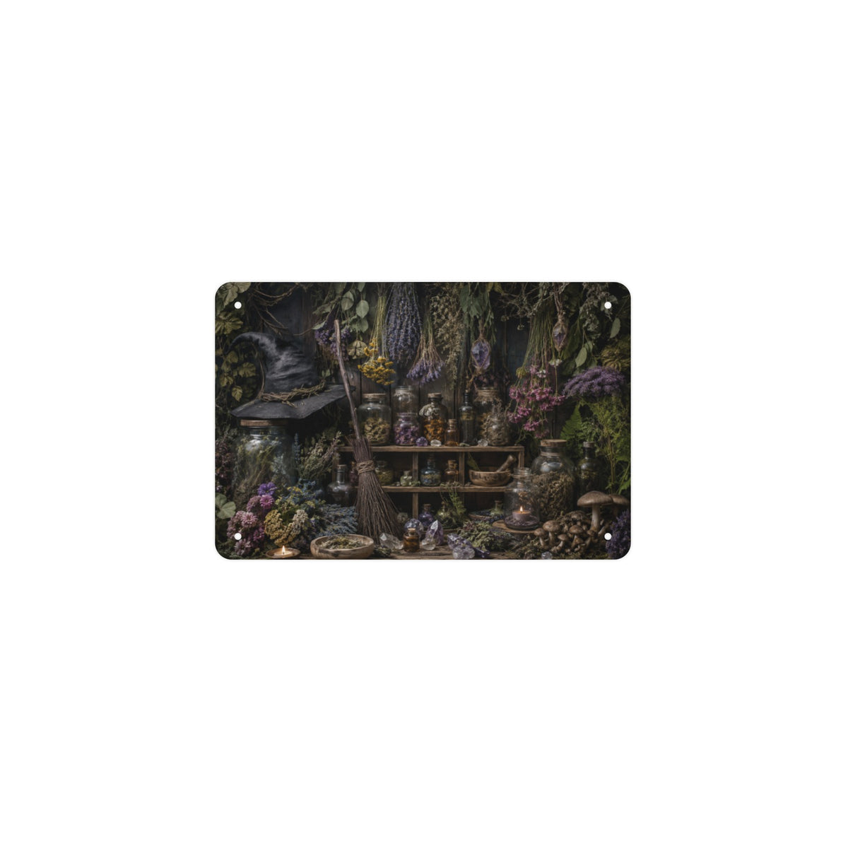 Witch's Herbarium 12 x 8 in Metal Tin Sign
