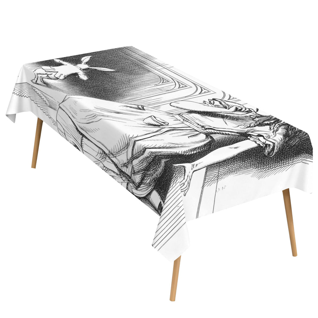 White Rabbit 178cm x 140cm Rectangular Tablecloth 70x55inch (QUE)