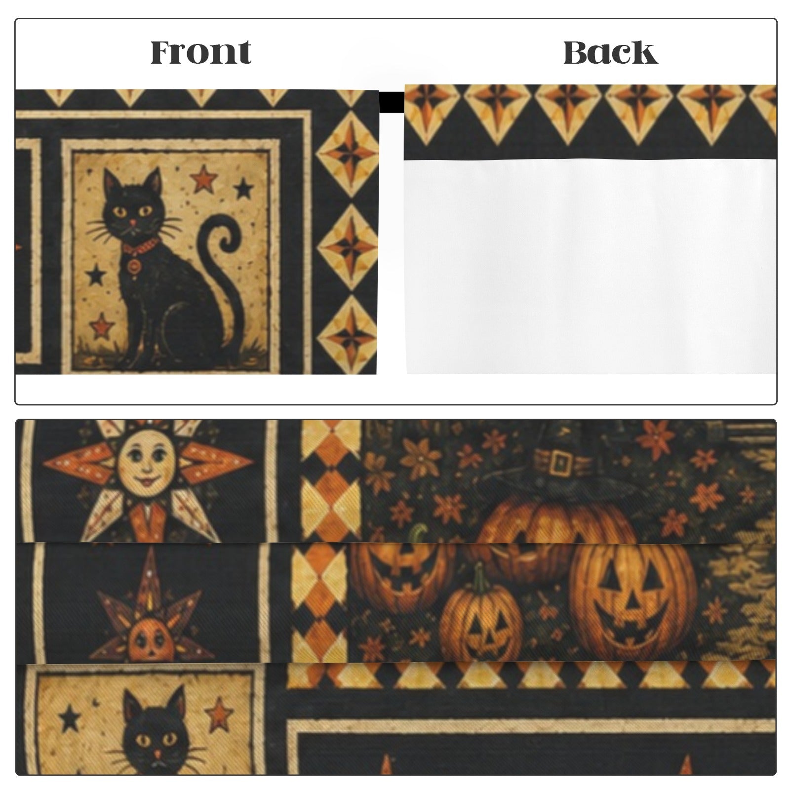 Haunted Castle Cat 52 x 84 in Window Curtain Set