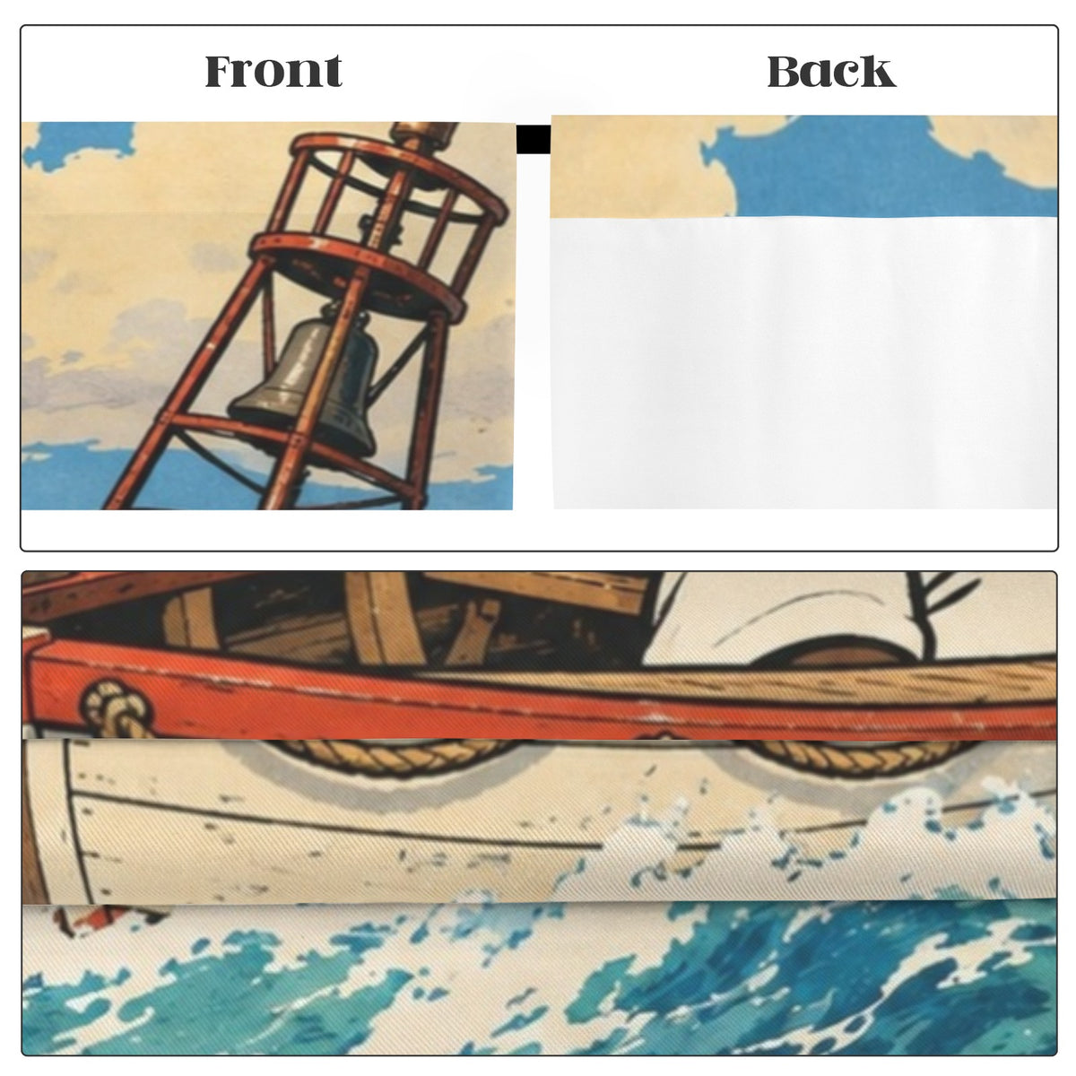 Popeye Lifeboat Wake 52 x 84 in Window Curtain Set