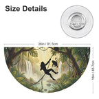 Tarzan Swings Across A Layered 36 x 18 in Semi Circle Flag