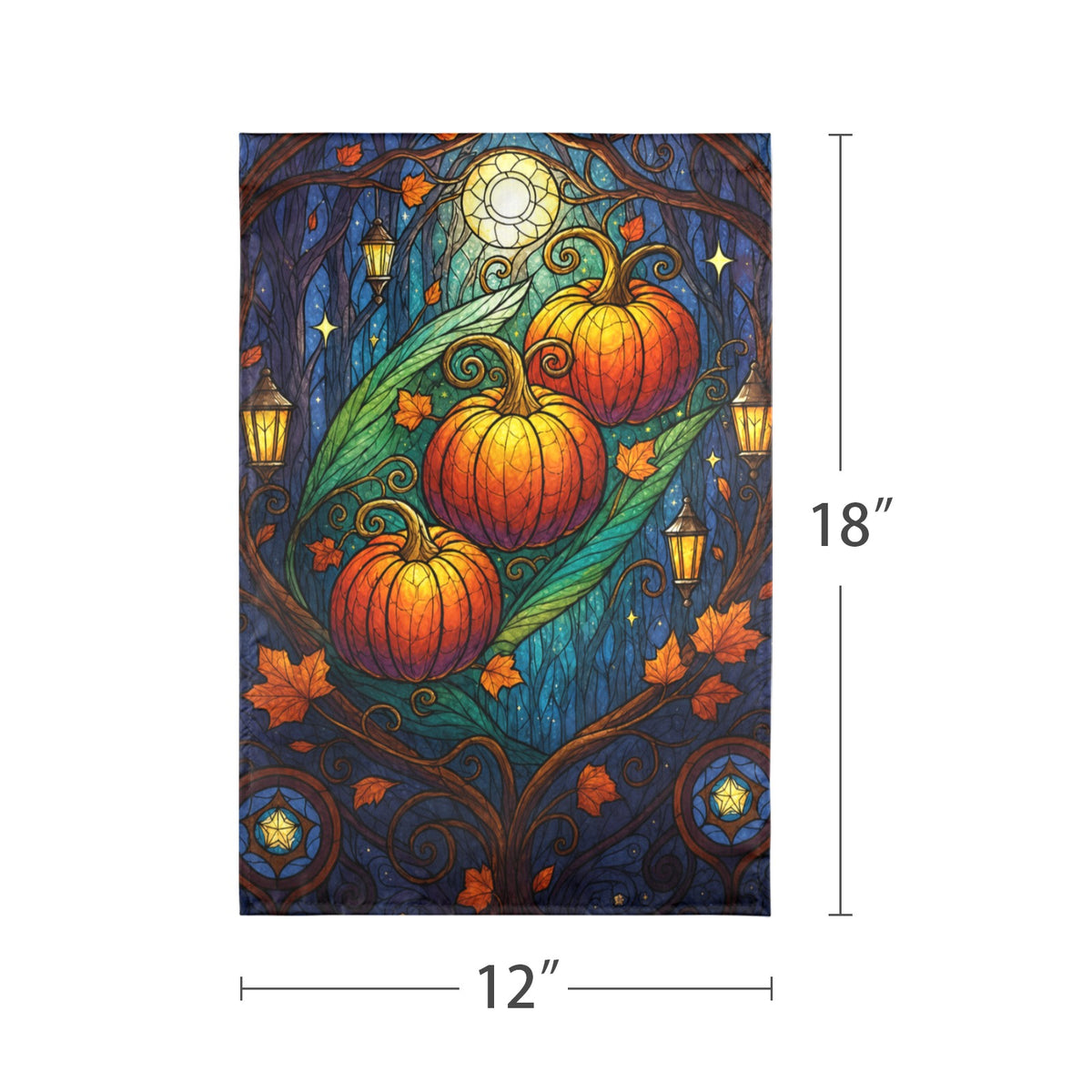 Cabin Fall Leaves 12 x 18 in Garden Flag
