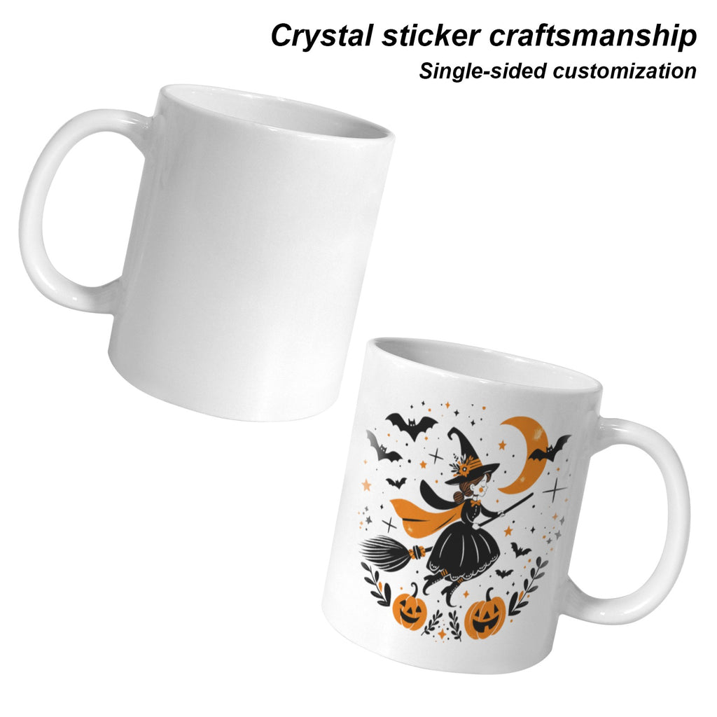 Witch's Moonlit Garden 11 oz White Ceramic Mug