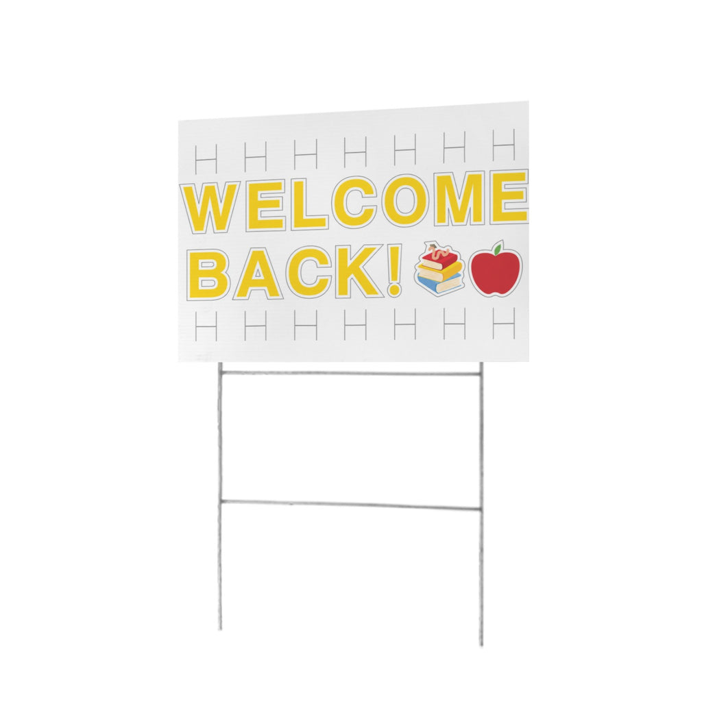Welcome Back Book Stack 12 x 9 in House Sign