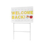 Welcome Back Book Stack 12 x 9 in House Sign