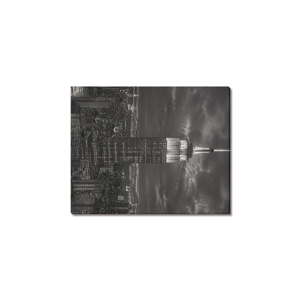Empire State Art Deco Night Frame Canvas Print 8"x10"