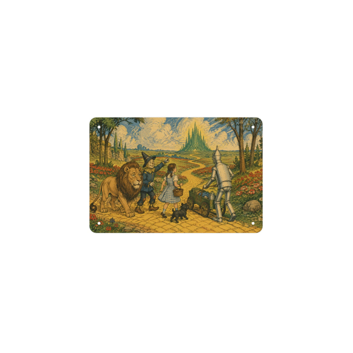Oz Yellow Brick Road 12 x 8 in Metal Tin Sign