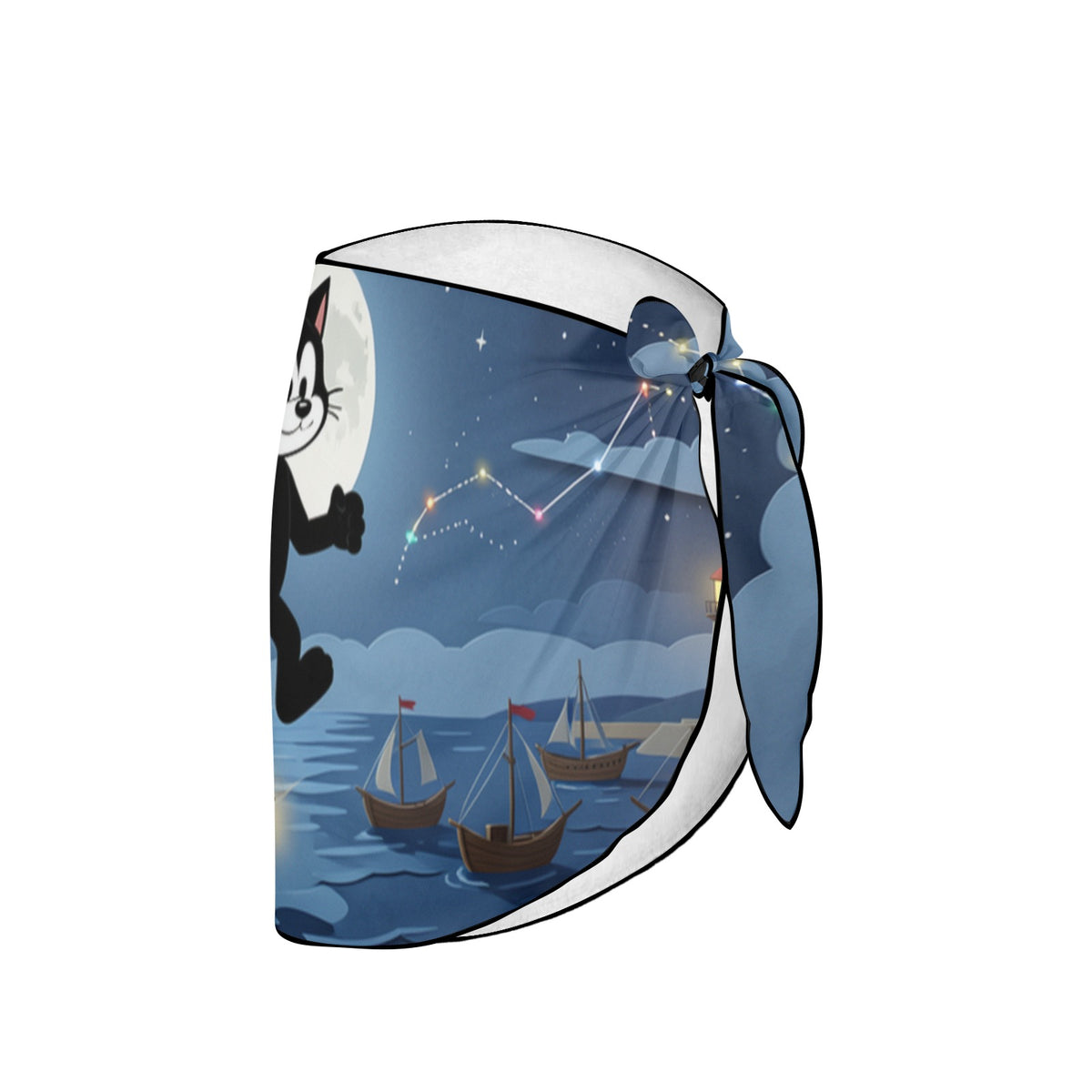Felix Paper-Cut Harbor Beach Sarong Wrap (QUE)